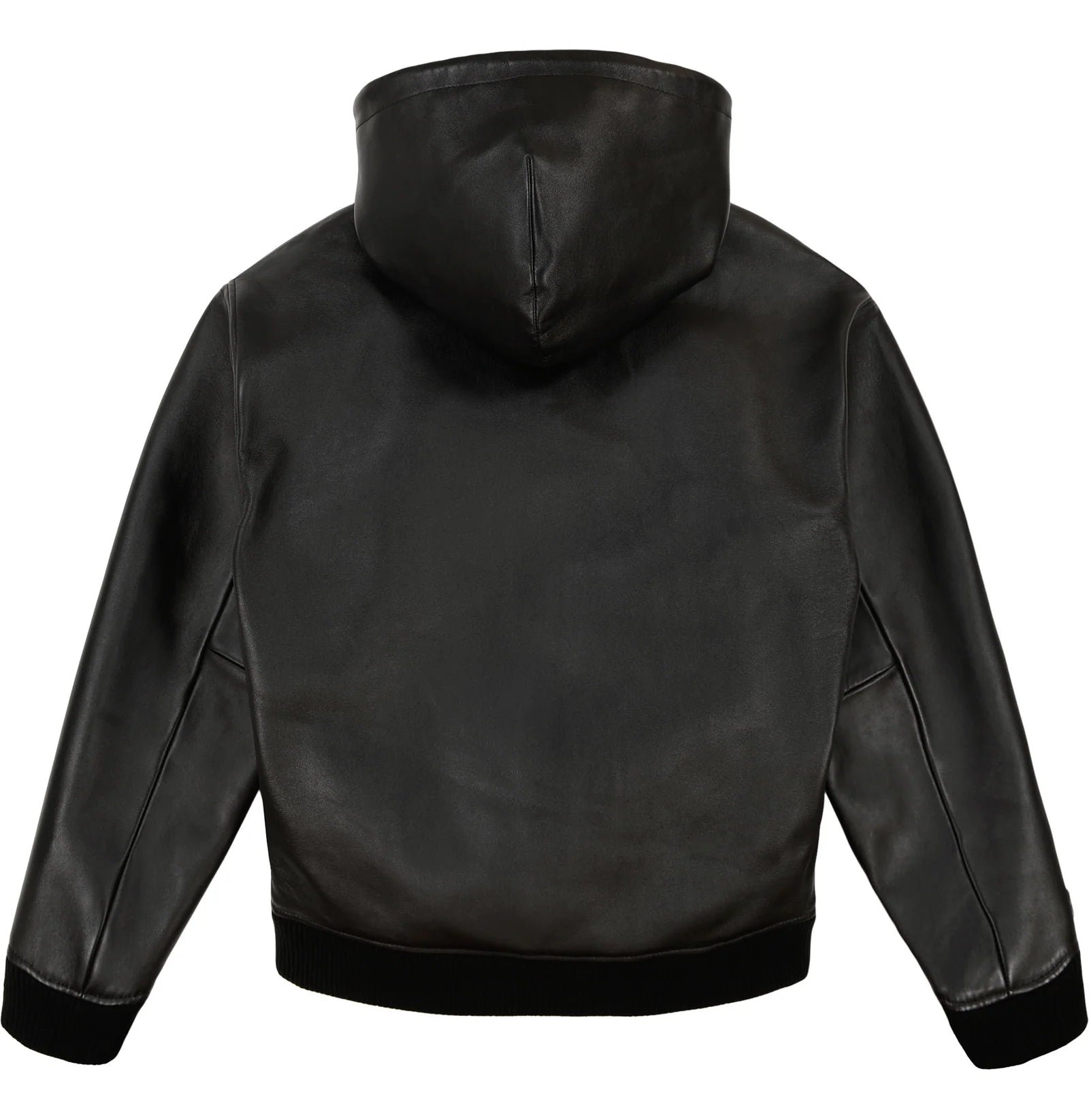 Script Nappa Black Full-Zip Hoodie