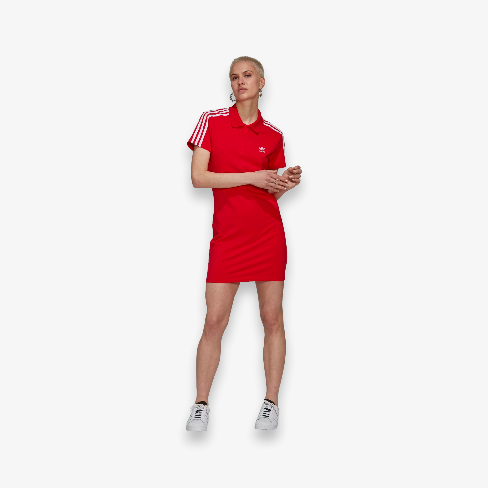 Adidas Originals Women s Adicolor Classics Tee Dress Small Vivid Red