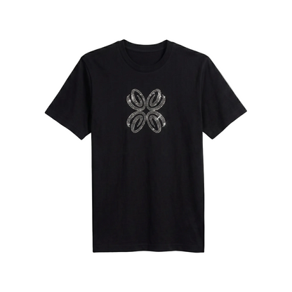 Only One Butterfly Rhinestone Black Tee