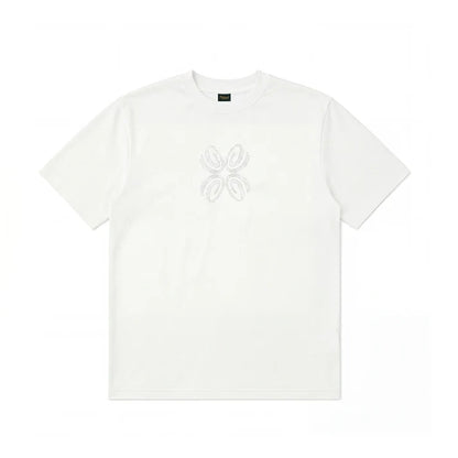 Only One Butterfly Rhinestone Tee White