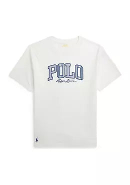Striped-Logo Cotton Jersey Tee