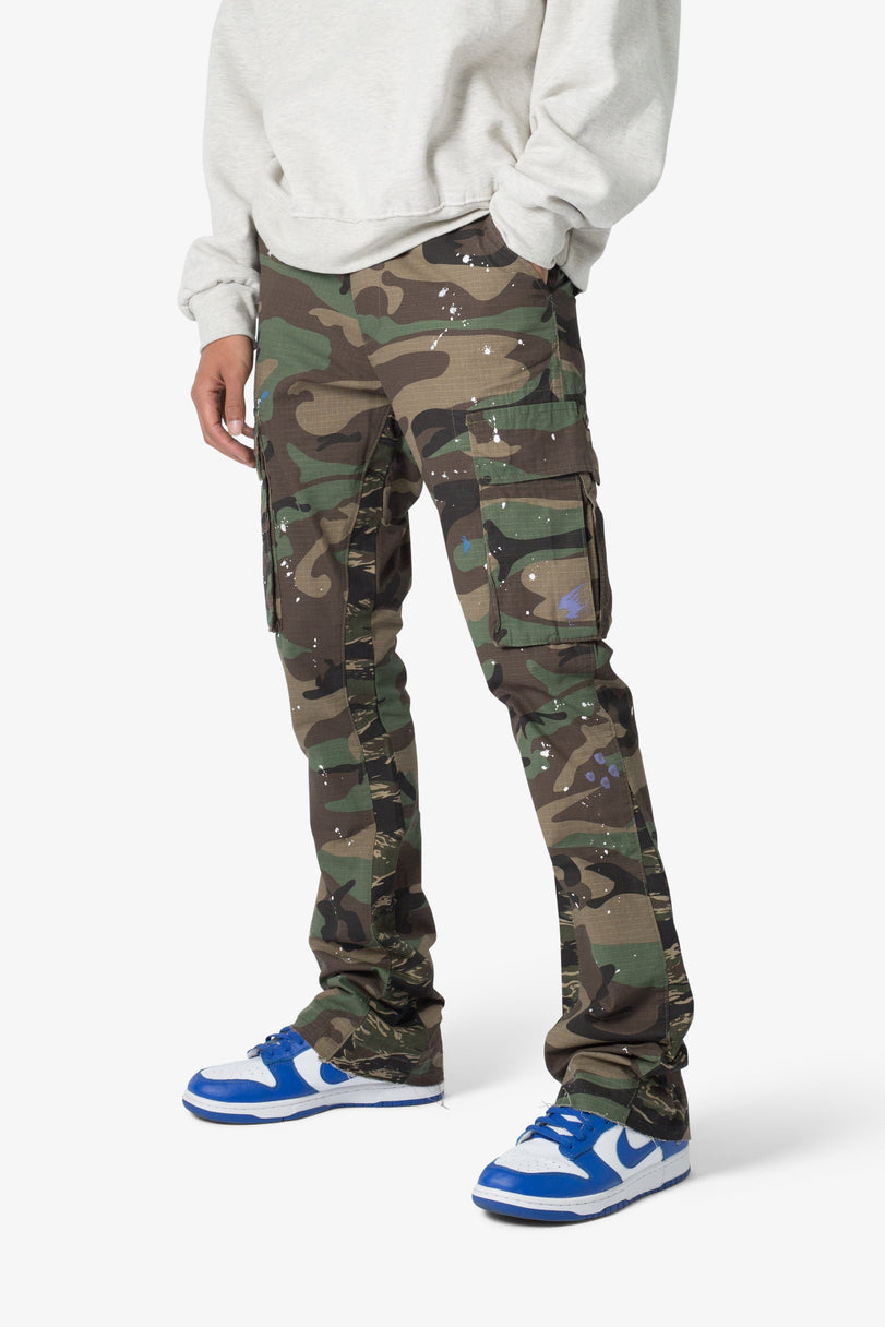 MNML-Bootcut Cargo Pants-Green
