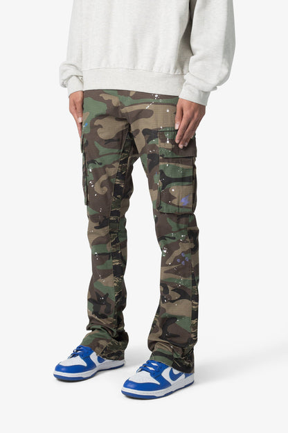MNML-Bootcut Cargo Pants-Green