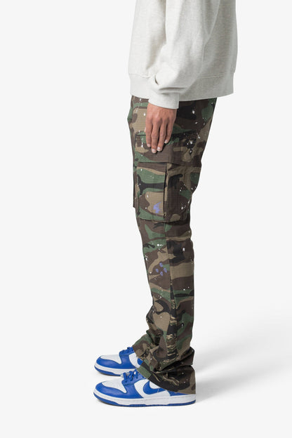 MNML-Bootcut Cargo Pants-Green