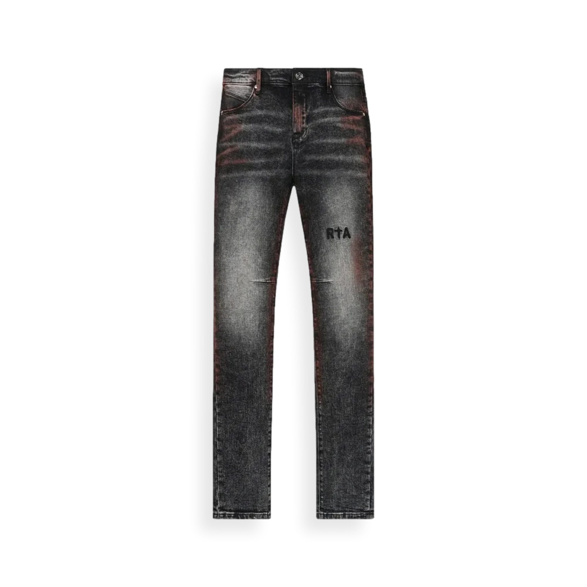 Clayton Charcoal Acid Wash Red Skinny Jean