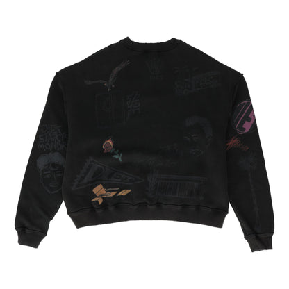 Doodle Black Crewneck