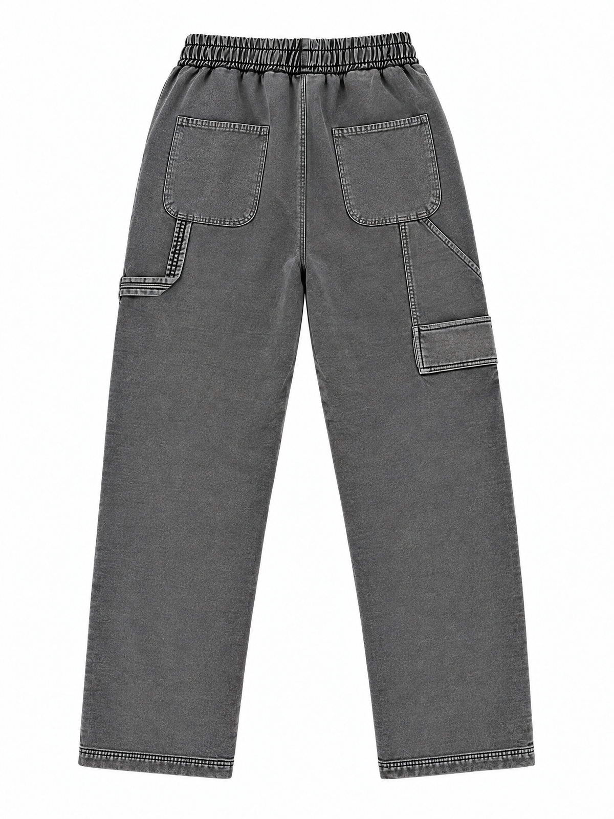 Canvas Panel Sweatpants Washed Grey