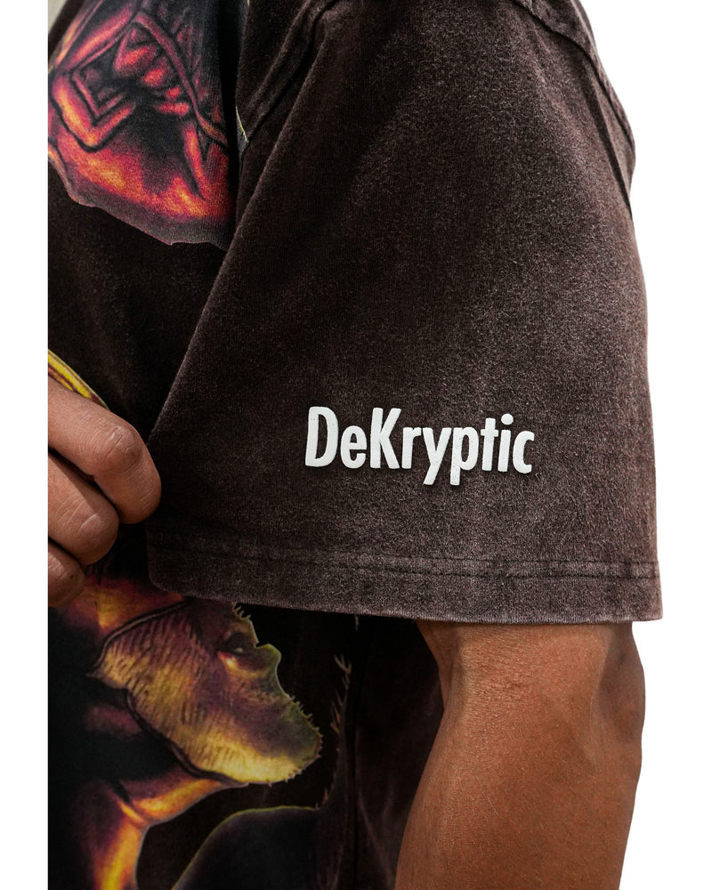 Deadpool x Wolverine - Claws and Chaos Oversized Brown T-Shirt