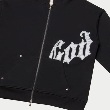 Og Logo  V2 Black Silver Satin Boom Sweatsuit