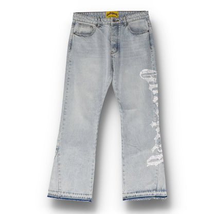 OG Logo Flared Denim Printed Jeans