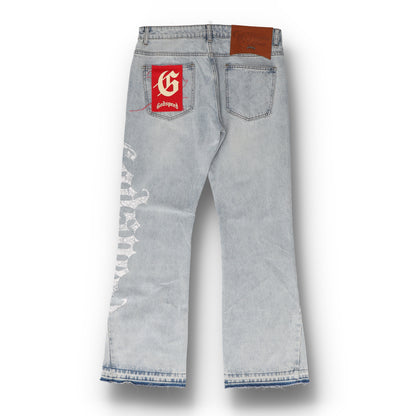 OG Logo Flared Denim Printed Jeans