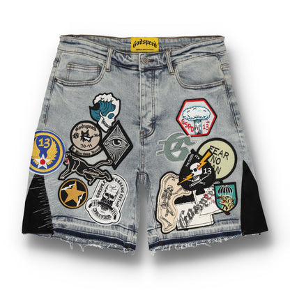Patchwork Denim V2  Shorts