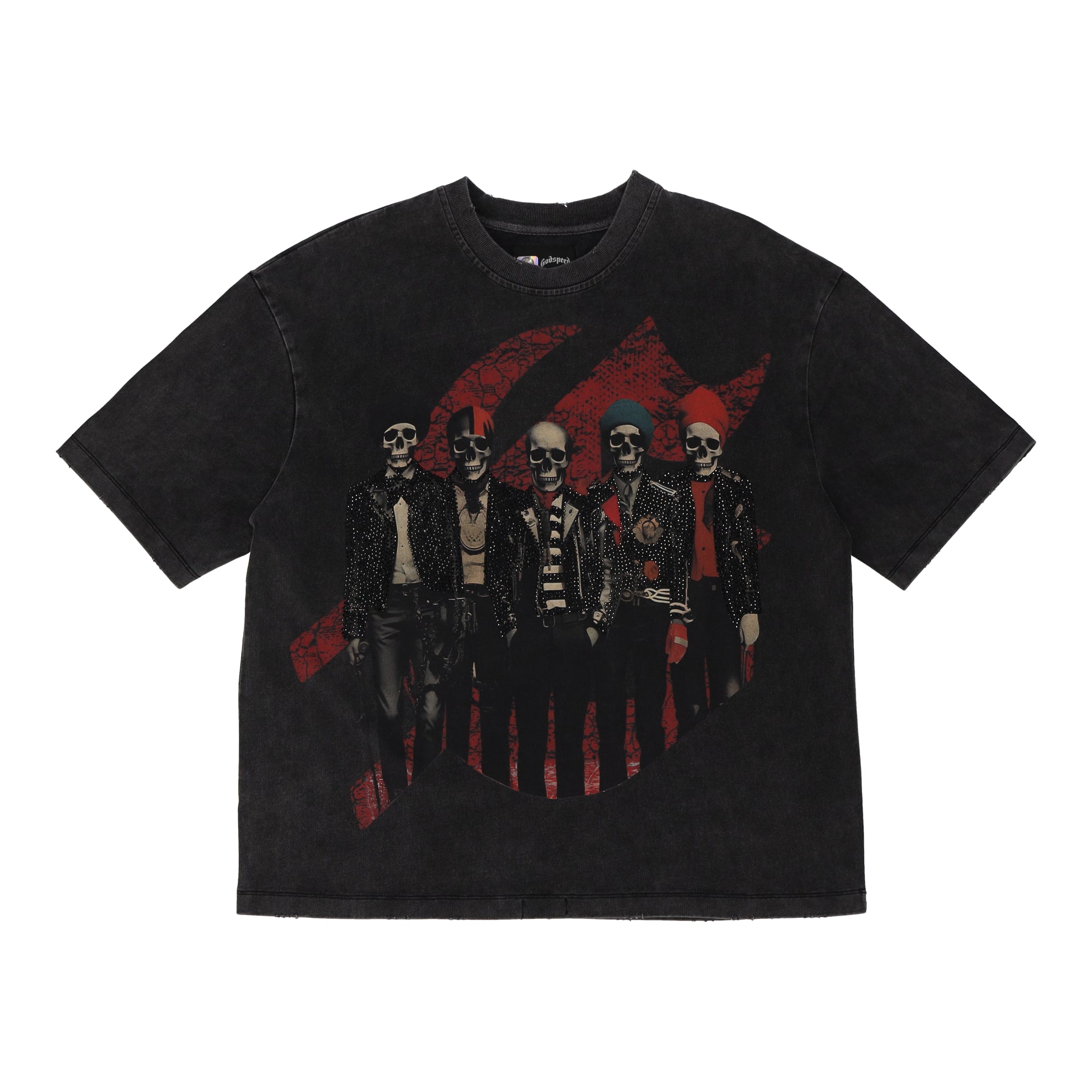 Guitar Heros Black Studed Black T-Shirt