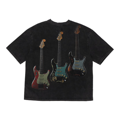 Guitar Heros Black Studed Black T-Shirt