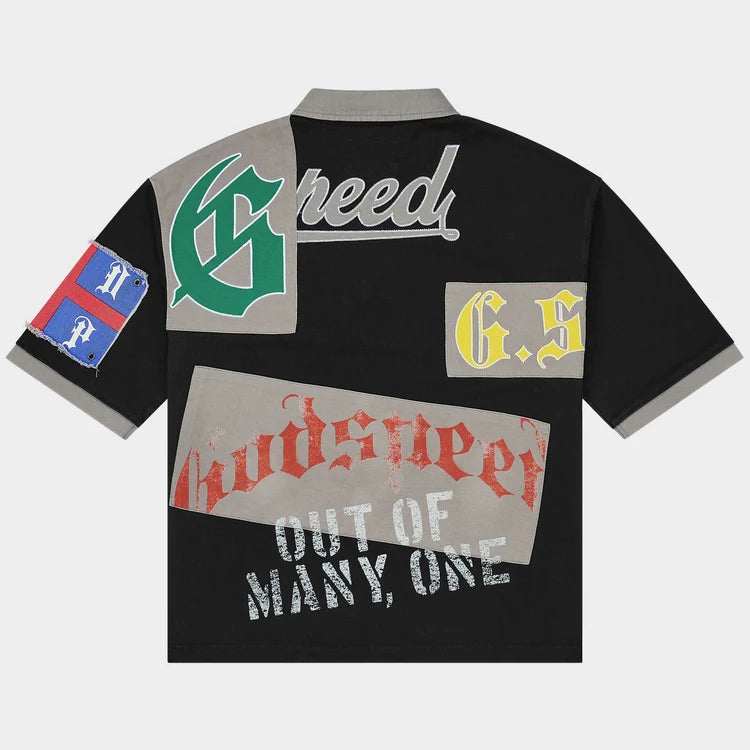 Godspeed New York-Heritage Patchwork Polo T-Shirt