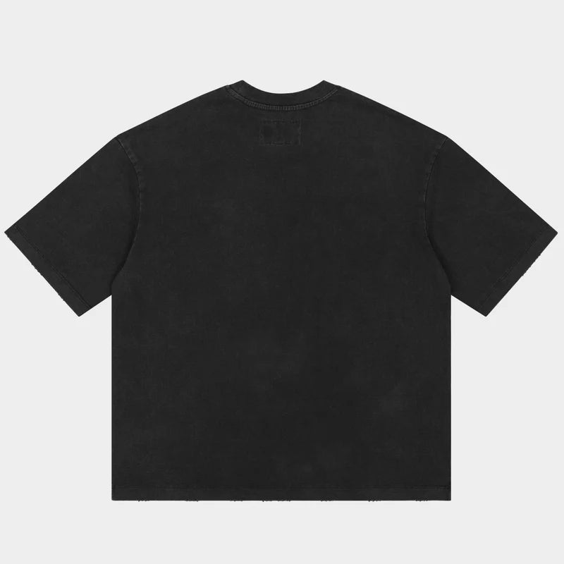 Godspeed New York-Alexa II LS NG Black Wash T-shirt-Black