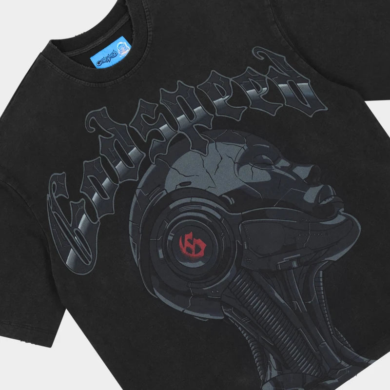 Godspeed New York-Alexa II LS NG Black Wash T-shirt-Black