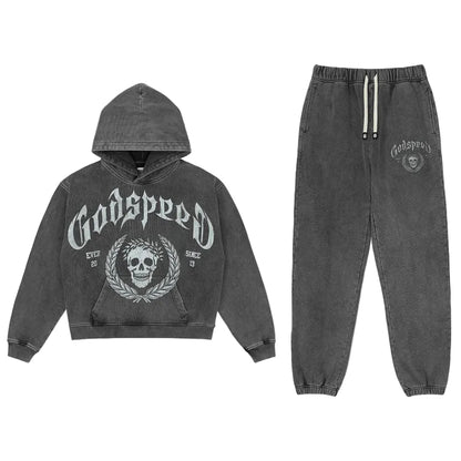 Godspeed New York-Victor Crest Gray Sweatsuit