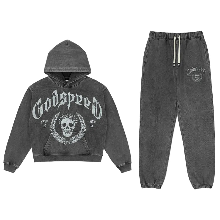 Godspeed New York-Victor Crest Gray Sweatsuit