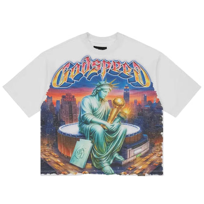 Godspeed New York-Finally White T-Shirt-White