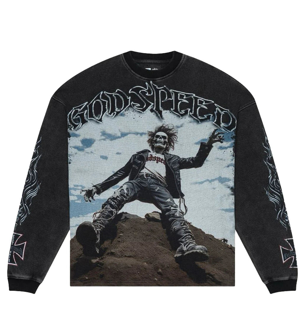 Rocker Thermal Black Wash Crewneck