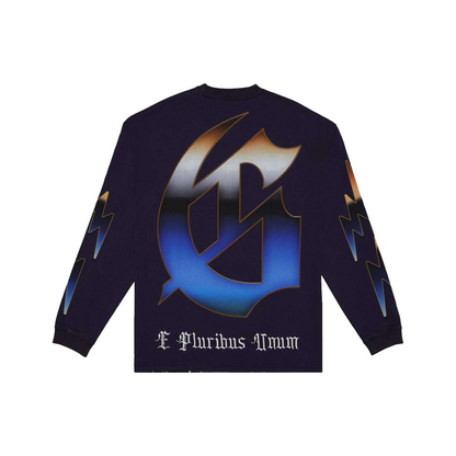 Sputnik Long Sleeve Navy T-Shirt