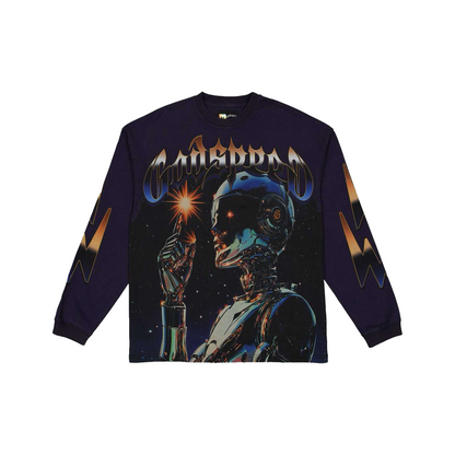 Sputnik Long Sleeve Navy T-Shirt