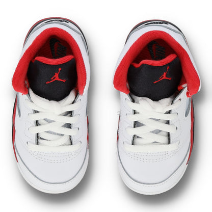 Jordan 5 Retro Fire Red Black Tongue TD