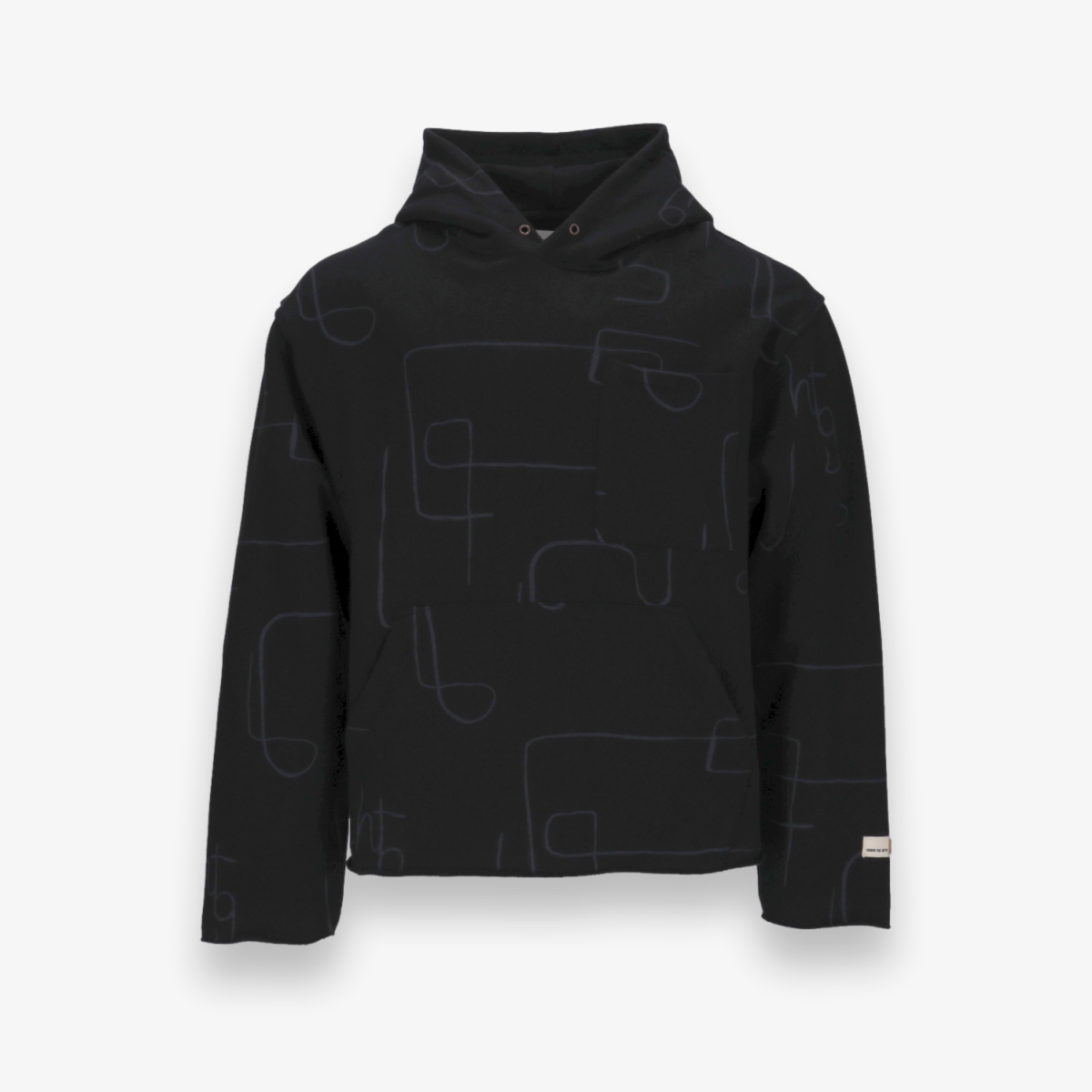 Novelty Printed Terry Pullover Hoodie