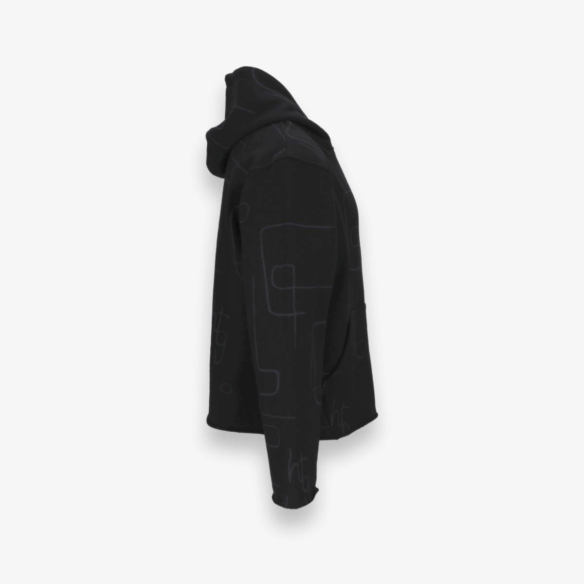 Novelty Printed Terry Pullover Hoodie