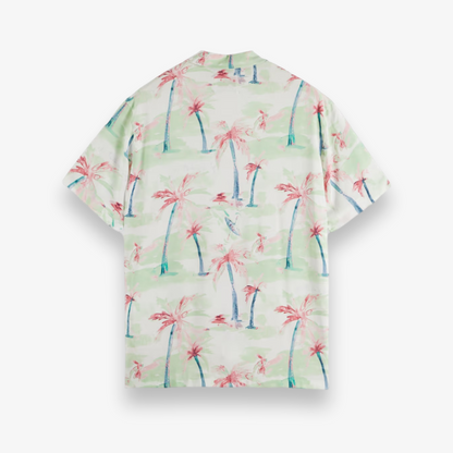 Printed Viscose Short Sleeve Shirt