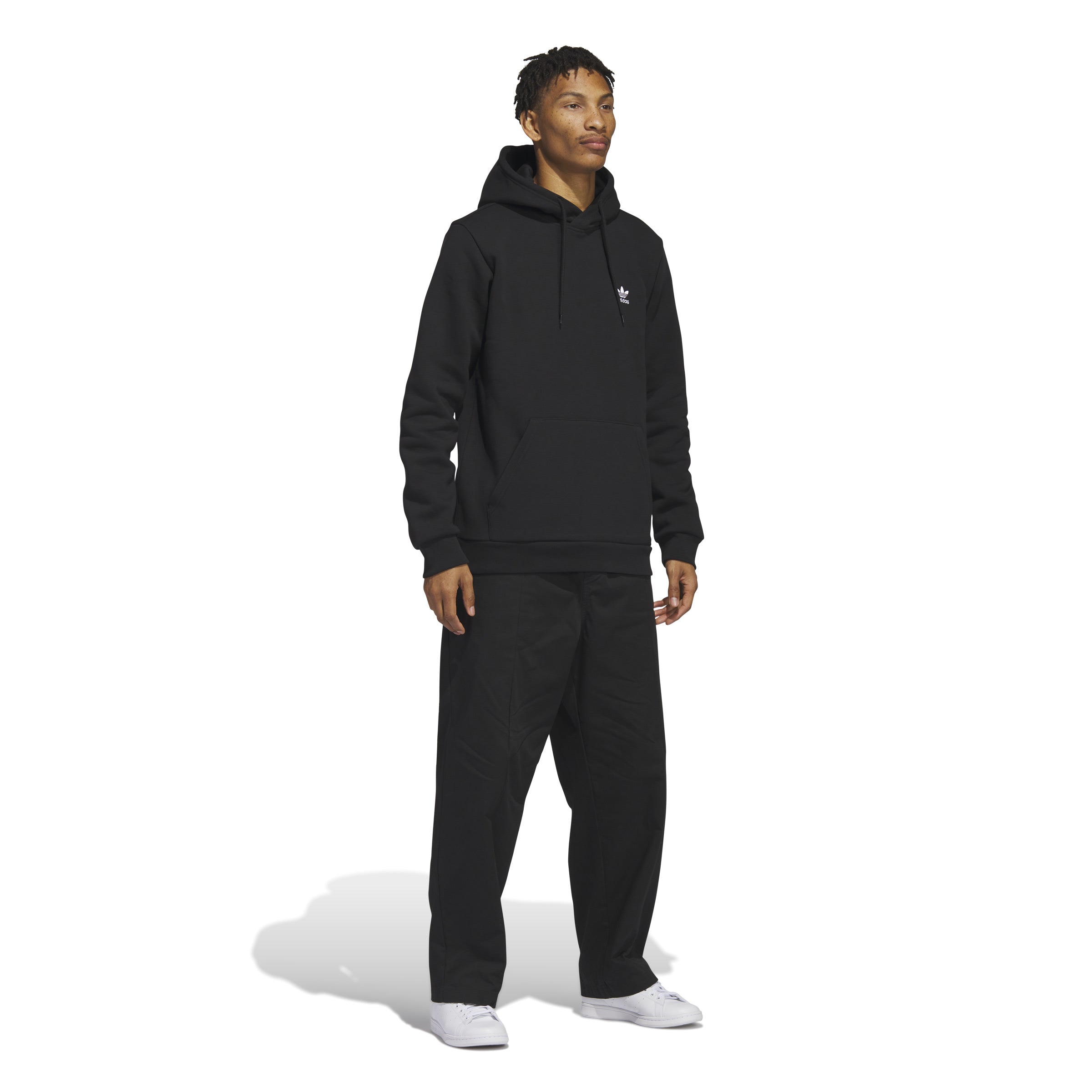 Trefoil Essentials Pullover Hoodie Black