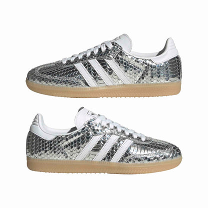 Samba Patent Snakeskin Silver Metallic