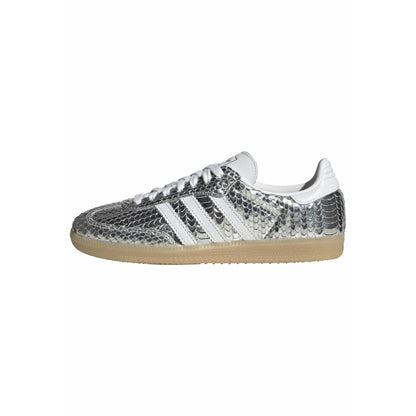 Samba Patent Snakeskin Silver Metallic