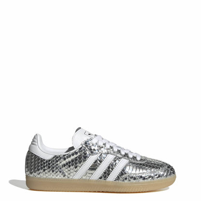 Samba Patent Snakeskin Silver Metallic