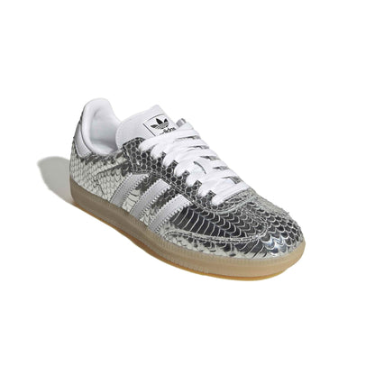 Samba Patent Snakeskin Silver Metallic