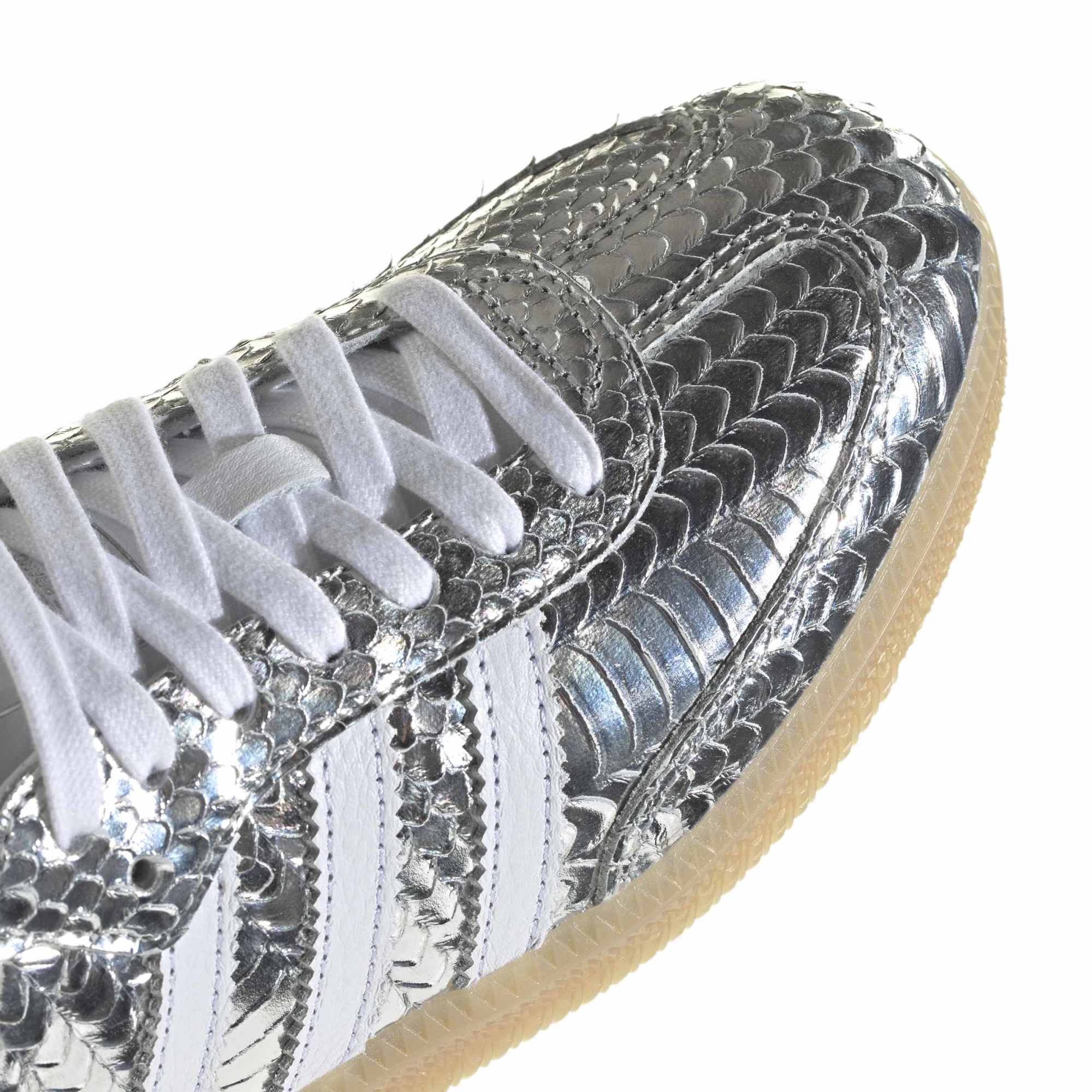 Samba Patent Snakeskin Silver Metallic
