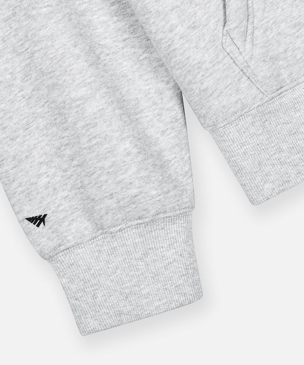 Script Weld Gray Zip Up Hoodie