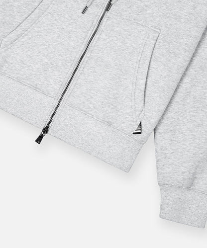 Script Weld Gray Zip Up Hoodie