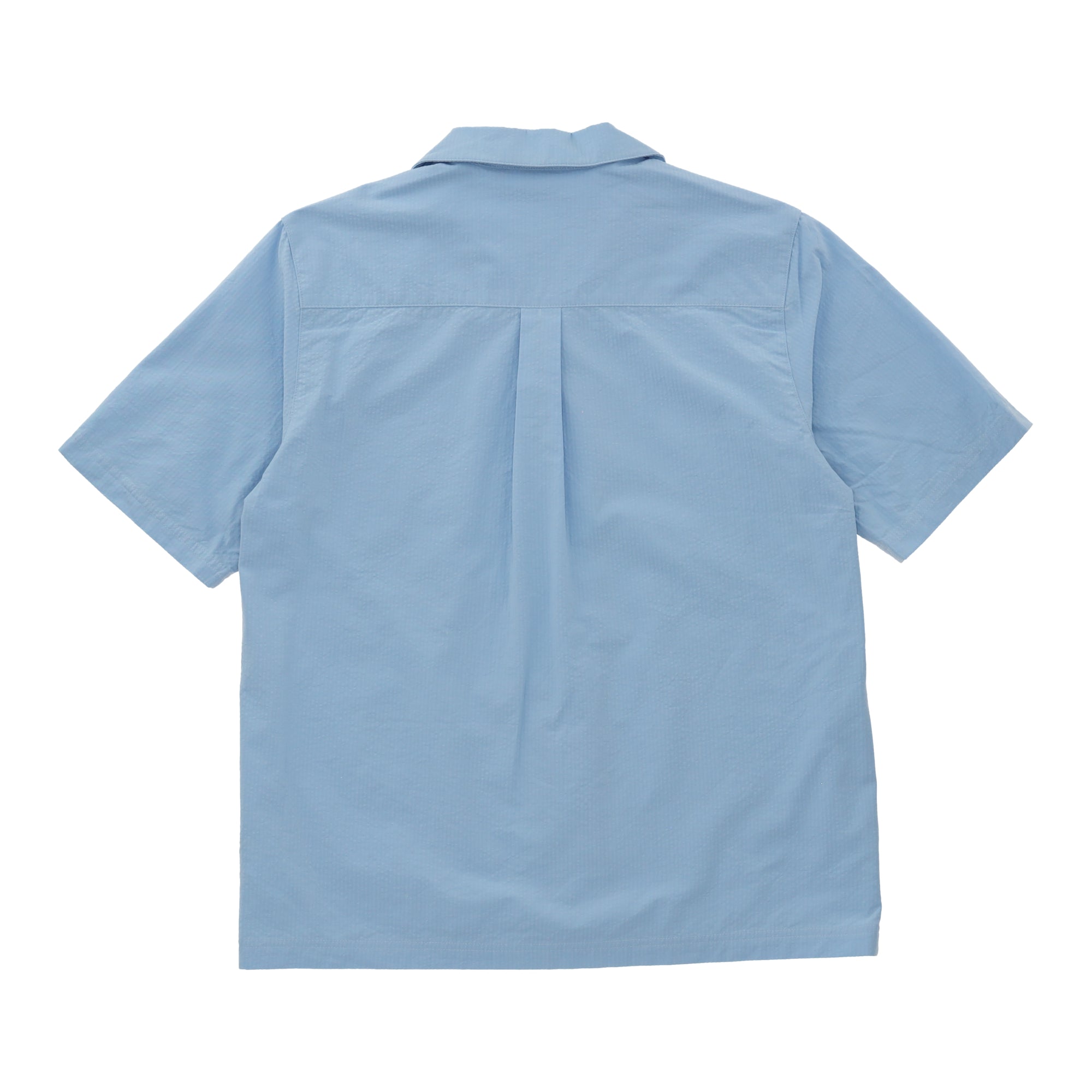 Essentials Seersucker Short Sleeve Shirt Blue