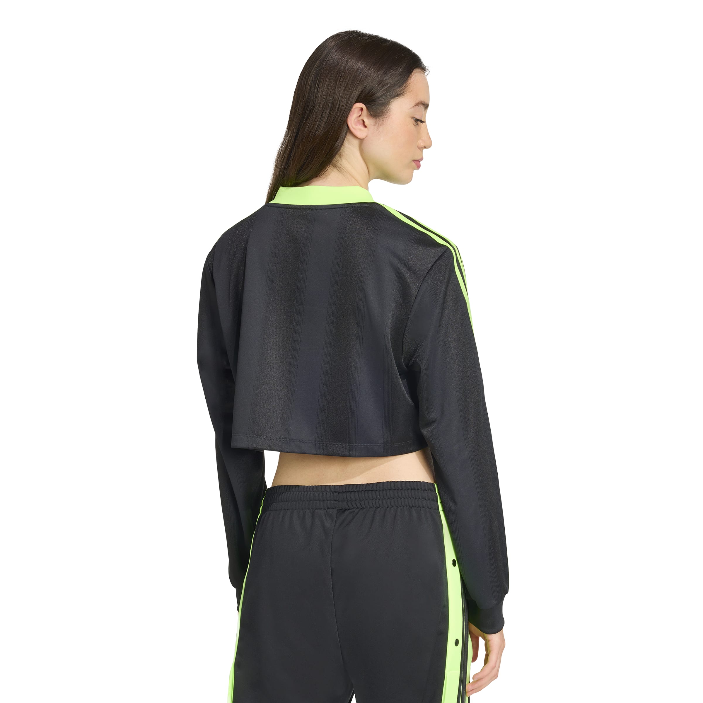 Jacquard Long Sleeve Crop Top