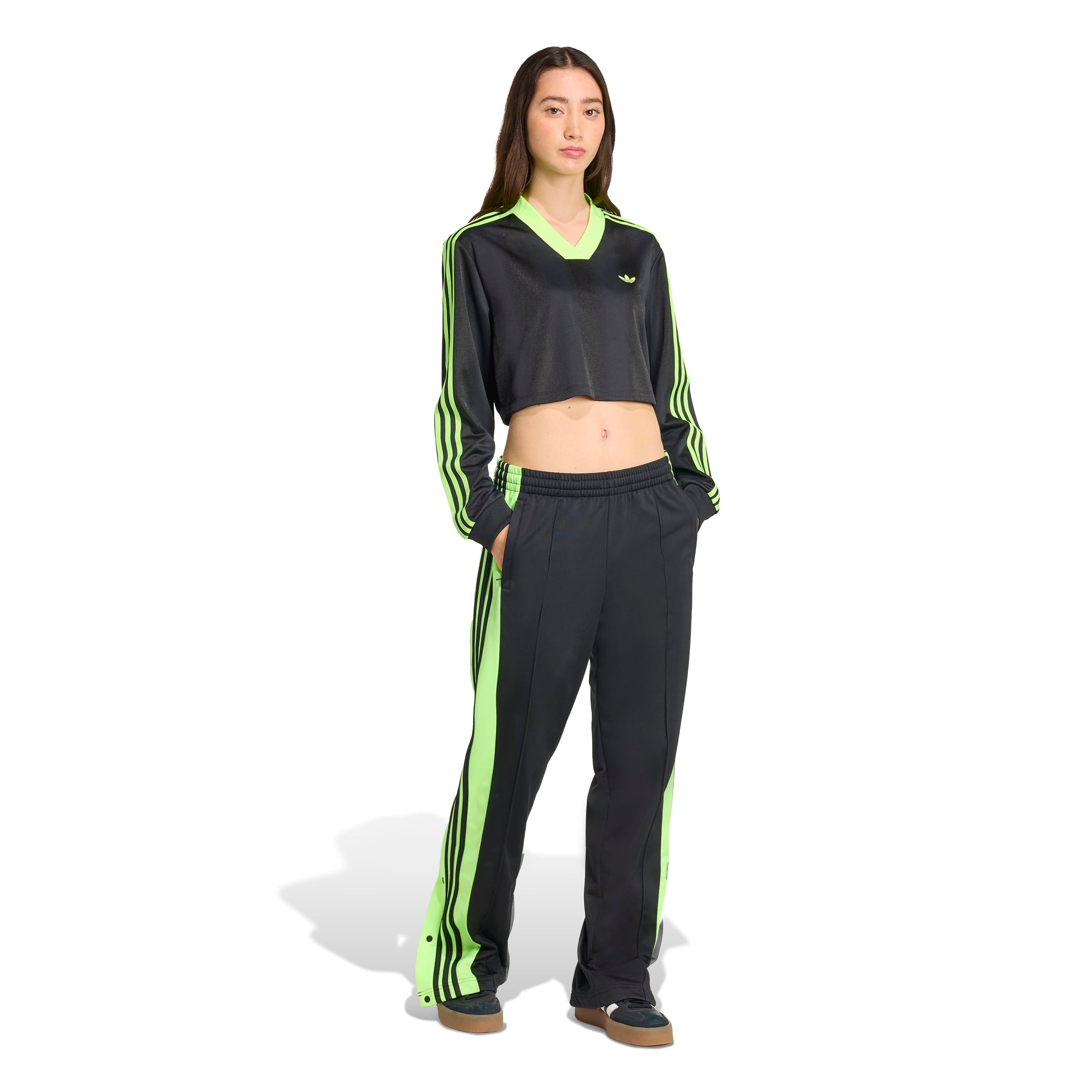 Jacquard Long Sleeve Crop Top