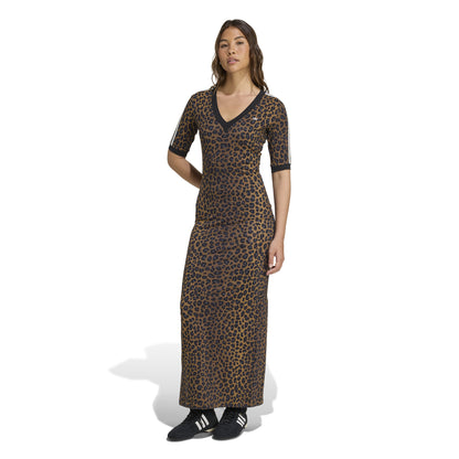 Multicolor Leopard V-Neck Maxi Dress