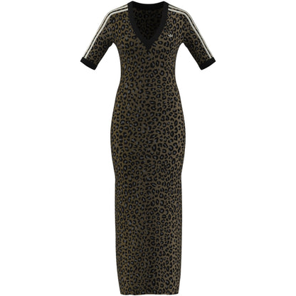 Multicolor Leopard V-Neck Maxi Dress