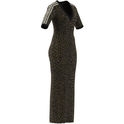 Multicolor Leopard V-Neck Maxi Dress
