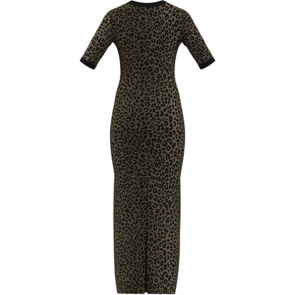 Multicolor Leopard V-Neck Maxi Dress