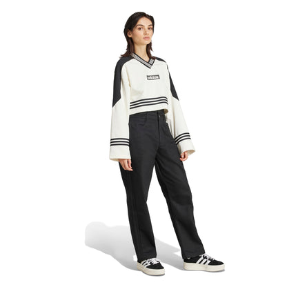 White Blocking Crewneck Sweatshirt