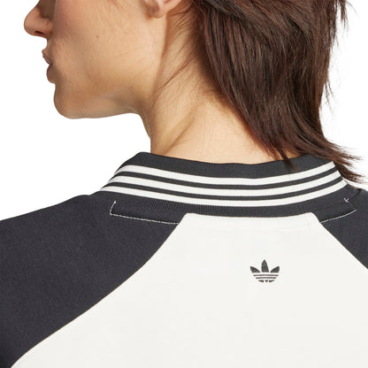 White Blocking Crewneck Sweatshirt