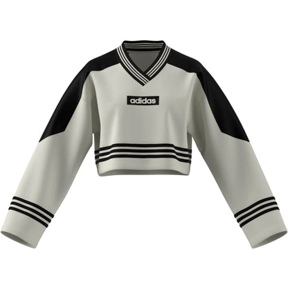 White Blocking Crewneck Sweatshirt