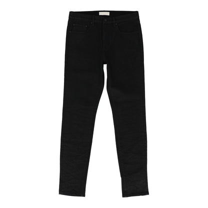Skinny Coated Black Denim Jeans